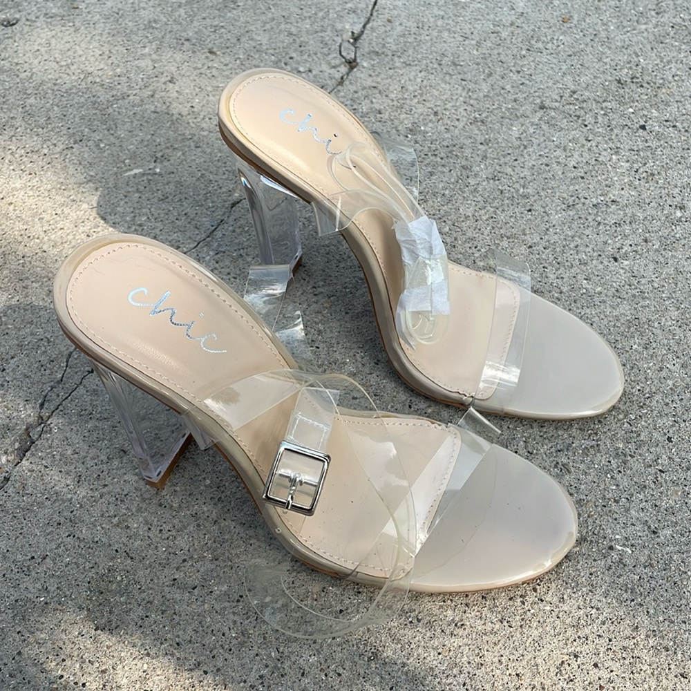 Clear heels